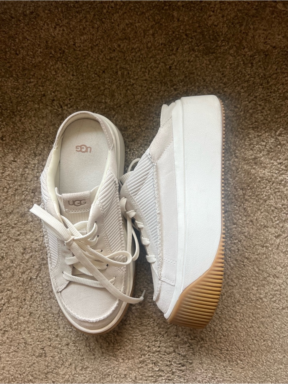 UGG Cream Platform Slip On Sneakers - Picture 5 of 6